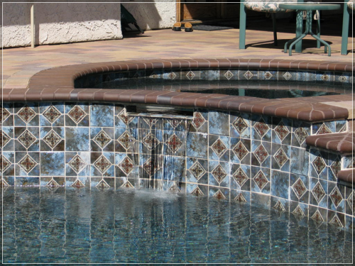 What is pool tile coping?