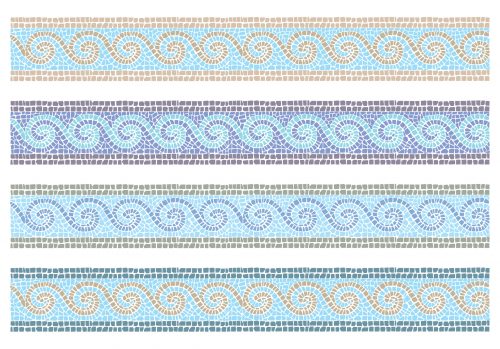 tiles in wave patterns