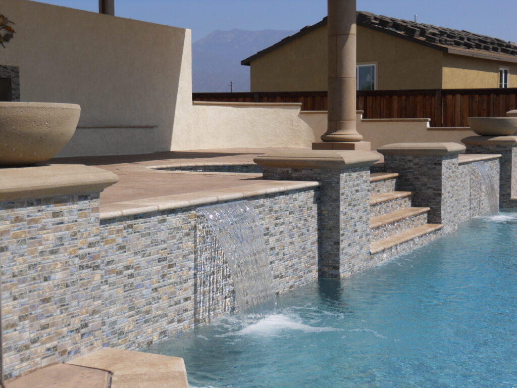 Modern Mosaic Tile Pool Idea